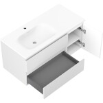 MEXEN/S - Orio koupelnová skříňka 100 cm s umyvadlem Vela levá, 2S, 1D, bílá mat 91A13-10047-3-BBFFFF01-W23L01