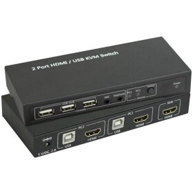 Intellinet 506496 16-Port Rackmount KVM Switch, USB + PS/2, včetně 16 ks 1,8m kabelů