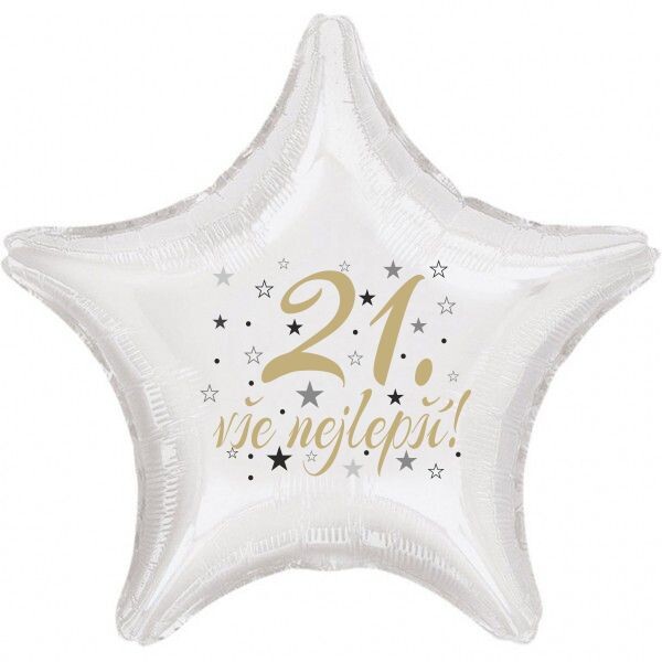 21. narozeniny balónek hvězda Balonky.cz 21. narozeniny balónek hvězda Balonky.cz