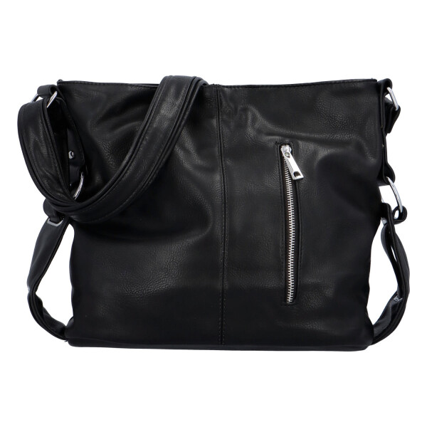 Praktická dámská koženková kabelka Anjitas fun, černá