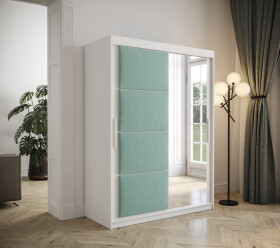 Šatní skříň Abi Tapi Barva korpusu: Bílá, Rozměry: 150 cm, Dveře: Manila 11