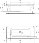 IDEAL STANDARD - Tonic II Volně stojící vana 180x80 cm, bílá E398101