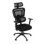 Kancelářská židle, synchronní mechanismus, černá síťovina, KA-Y358 BK