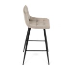 Barová židle, hnědá, látka,AUB-X7015 CAP2