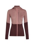 ICEBREAKER Wmns 200 Realfleece Descender LS Zip Hood, Summit/Java/Acid Pink/Cb (vzorek) velikost: S