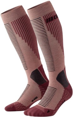 CEP Cold Weather podkolenky dámské rose - CEP dámské běžecké kompresní podkolenky COLD WEATHER - rose Velikost: II (25-31 cm obvod lýtka)