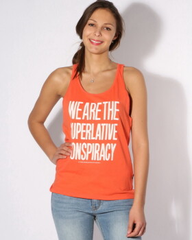 WESC MESSAGE HOT CORAL dámská tílko - S