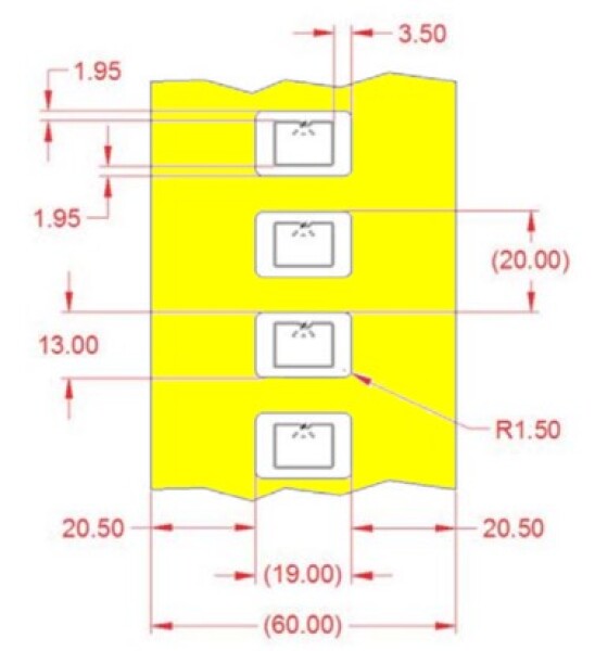 UHF RFID tag, ALN-9613 Small Item Higgs 3, 19mm x 13mm, nalepovací