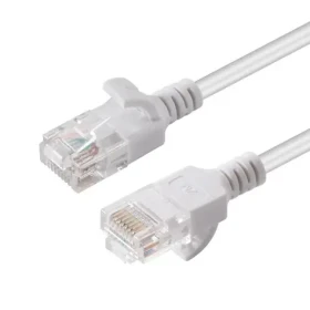 MicroConnect CAT6a U/UTP SLIM 0.25m bílá / LSZH (V-UTP6A0025W-SLIM)