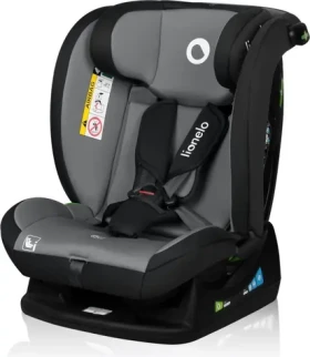 LIONELO Autosedačka Izzy i-Size 40-150 cm Black Grey / Certifikace R129 / RWF/FWF upevnění / 5bodový pás (LO-IZZY I-SIZE BLACK GREY)