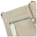 Stylová dámská koženková crossbody kabelka Walida, krémová