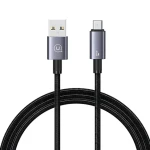 USAMS SJ668 černá / Datový kabel / USB-A - MicroUSB / 2A / 1,2 m / nylon (SJ668USB01)