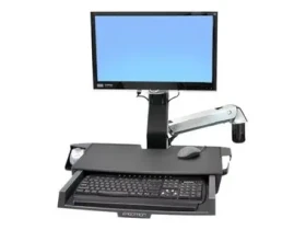 ERGOTRON StyleView Sit-Stand Combo Arm s prac. plochou / nástěnný držák do lišty / na LCD, klávesnici a myš / sklopný (45-260-026)