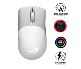 ASUS myš ROG KERIS WIRELESS AIMPOINT WHITE (P709), RGB, Bluetooth, bílá EDF_431976