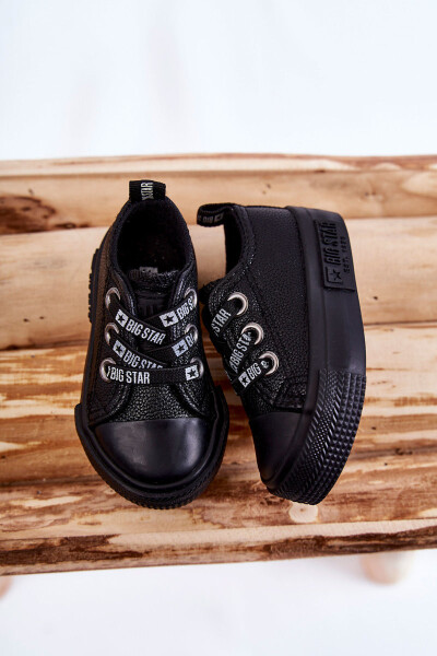 Dětské kožené tenisky BIG STAR KK374059 Černá 19