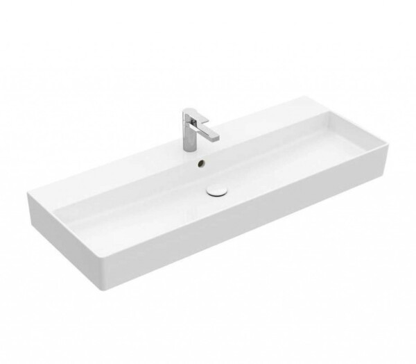 VILLEROY & BOCH - Memento 2.0 Umyvadlo 120x47 cm, s přepadem, otvor pro baterii, alpská bílá 4A22C501