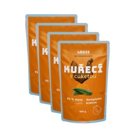 Louie kapsička pro psy, Kuřecí s cuketou 4x300g