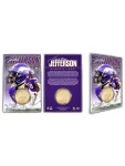 Mince Minnesota Vikings NFL Justin Jefferson Acrylic Bronze Coin Card