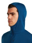Pánská merino mikina ICEBREAKER Mens 260 Quantum IV LS Zip Hoodie, Atlantis velikost: L