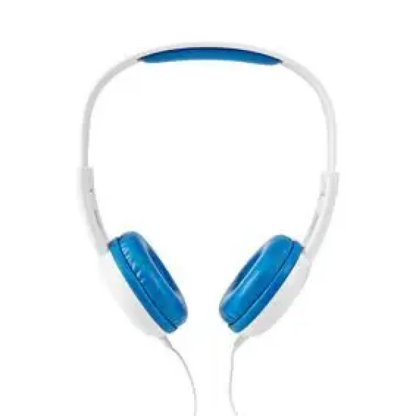 Nedis HPWD4200BU bílo-modrá / Sluchátka s mikrofonem / 3.5 mm / 1.20 m / 82 dB (HPWD4200BU)