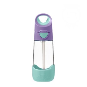 B.box Láhev na pití s brčkem 450 ml - lilac pop