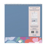 Busy B Rodinný nástěnný kalendář Floral 2026/27, modrá barva