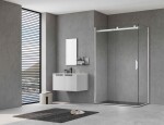 HOPA - Sprchové dveře BELVER CHROM NEW - Barva rámu - Chrom/Leštěný hliník (ALU), Rozměr A - 100, Směr zavírání - Univerzální Levé / Pravé, Výplň - Čiré bezpečnostní sklo - 8 mm BCBELV10CCN