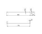 KLUDI - Vela R Držák ručníku, délka 80 cm, kartáčované zlato 58961N0