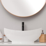 INVENA - Oval umyvadlo na desku 60 cm FEME CE-10-001-C