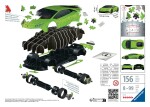 Puzzle 3D Lamborghini Huracán Evo zelené 108