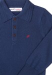 Tričko chlapecké Polo s dlouhým rukávem, Minoti, Retro 1, modrá - 98/104 | 3/4let
