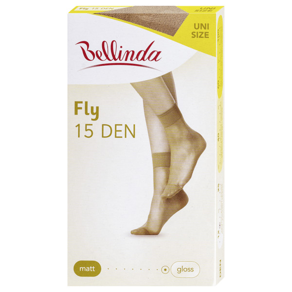 Dámské silonkové ponožky FLY SOCKS 15 DEN - BELLINDA - amber UNI