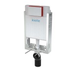 Kielle - Genesis Set předstěnové instalace, kompaktního klozetu Gaia, sedátka softclose a tlačítka Gemini I, lesklá černá 30505SZ60