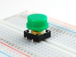 Knoflík pro mikrospínač - Zelený, 12 x 12 x 7,3 mm