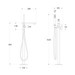 Aquatek - BF.01 CH vanová stojánková baterie BF.01 CH