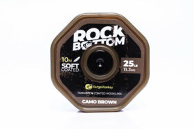 RidgeMonkey Šňůrka Connexion Rock Bottom Tungsten Coated Soft Hooklink 10m 25lb Camo Brown (RMT280)