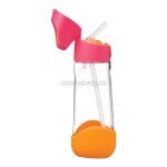 B.box 221 Lahev na pití s brčkem 600 ml - růžová/oranžová