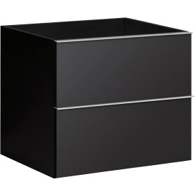CERANO - Koupelnová skříňka pod umyvadlo s úchytkou Velora - černá matná, chromová úchytka - 59x53x46,5 CER-665047