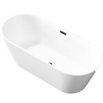INVENA - Volně stojící vana 170 cm Limnos se sifonem černý AN-00-140-KPL