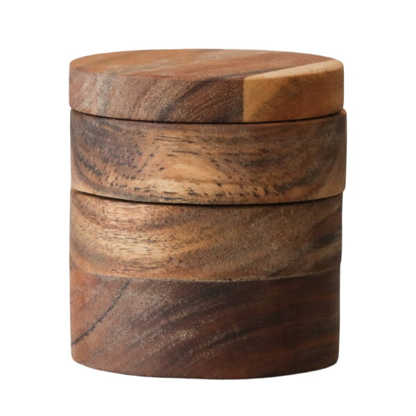 Chic Antique Dřevěná dóza na sůl a pepř Laon Acacie Wood, přírodní barva, dřevo