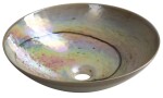 SAPHO - SAND MURANO skleněné umyvadlo na desku, průměr 41cm, sand YM1234