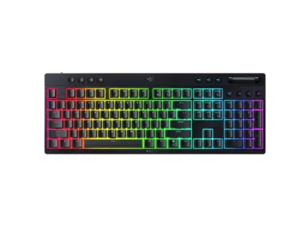 Razer BlackWidow V4 Low-profile HyperSpeed Green Switch černá / bezdrátová herní hlávesnice / mech. / 2.4GHz / US (RZ03-05270100-R3M1)