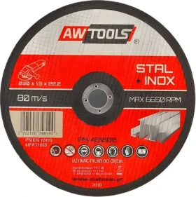 AWTOOLS Řezný kotouč na kov AW49006 / 230 x 1,9 x 22,2 mm (AW49006)