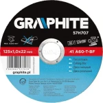 Graphite 57H707 / Kovový řezný kotouč / průměr 125 x 22 mm / šířka 1 mm (57H707)