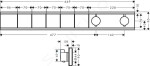 HANSGROHE - RainSelect Termostatická baterie pod omítku, pro 5 spotřebičů, chrom 15384000