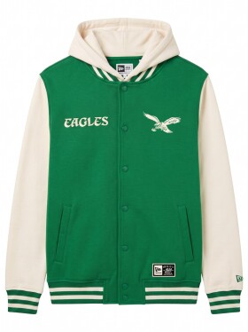New Era Pánská bunda Philadelphia Eagles NFL Letterman Hooded Velikost: M