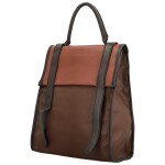 Trendy dámský koženkový kabelko-batoh Tabit, coffee