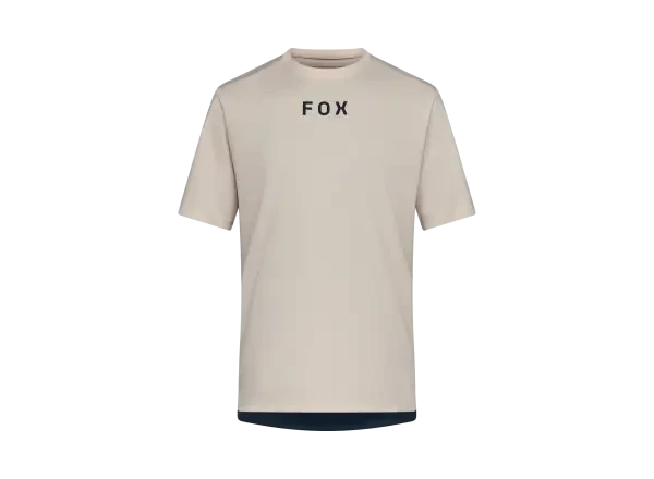 Fox Ranger pánský dres krátký rukáv Wordmark Chalk vel. M