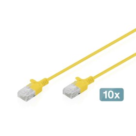 Digitus DK-1618-020S-Y-10 RJ45 síťové kabely, propojovací kabely CAT 6 U/UTP 2 m žlutá 10 ks