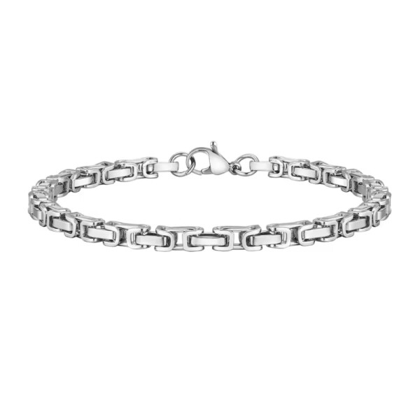 Pánský ocelový náramek Carlo - chirurgická ocel, Stříbrná 21 cm